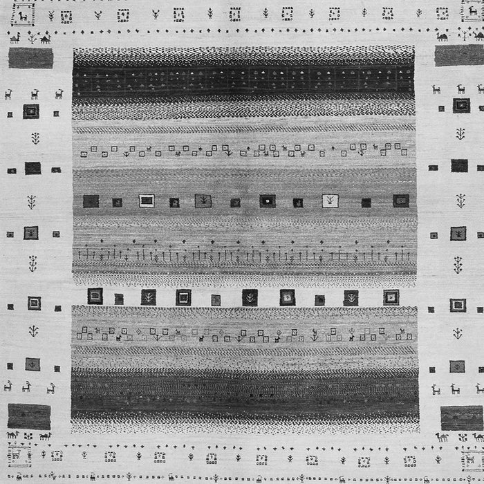 Serging Thickness of Solid Gray Modern Rug, con1606gry