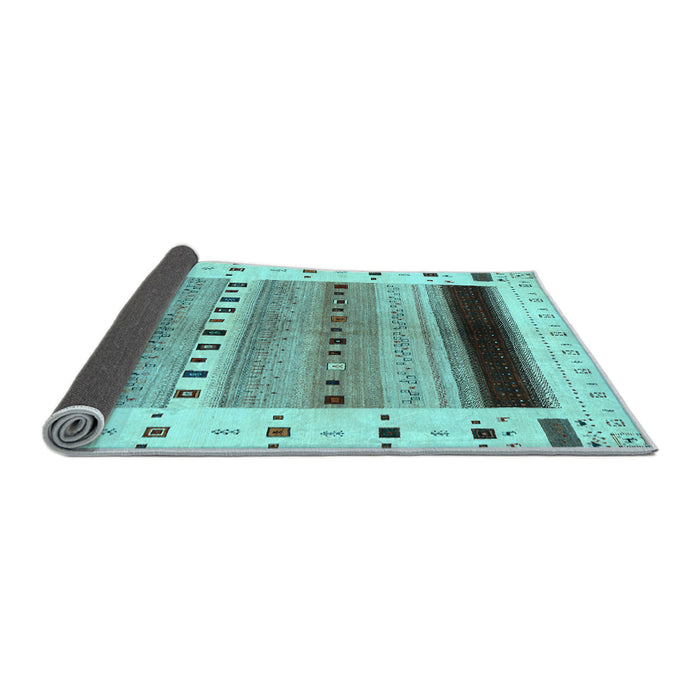 Sideview of Solid Light Blue Modern Rug, con1606lblu