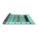 Sideview of Solid Light Blue Modern Rug, con1606lblu