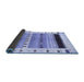 Sideview of Solid Blue Modern Rug, con1606blu