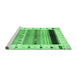 Sideview of Machine Washable Solid Emerald Green Modern Area Rugs, wshcon1606emgrn