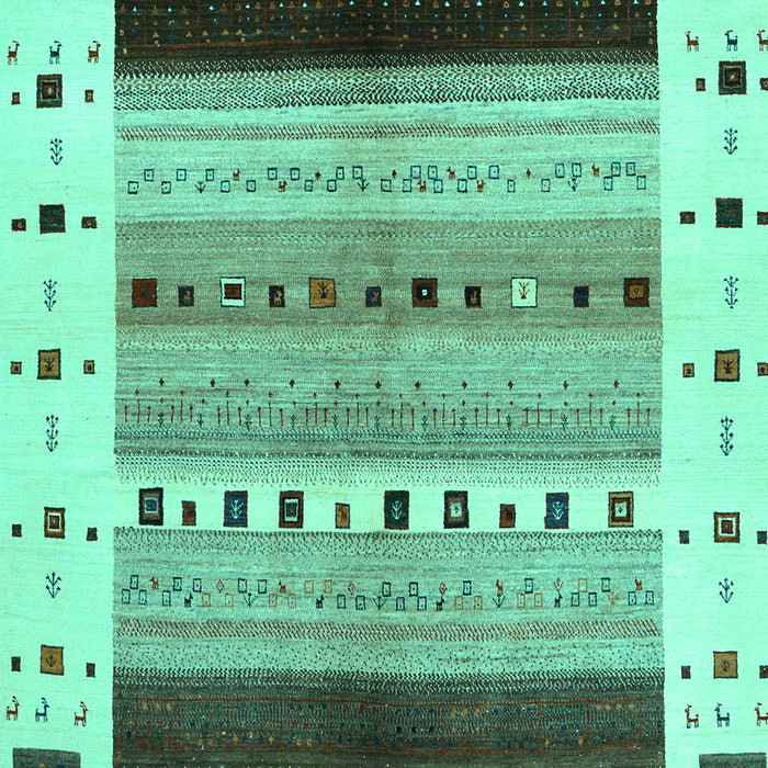 Machine Washable Solid Turquoise Modern Area Rugs, wshcon1606turq