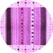 Round Solid Purple Modern Rug, con1606pur