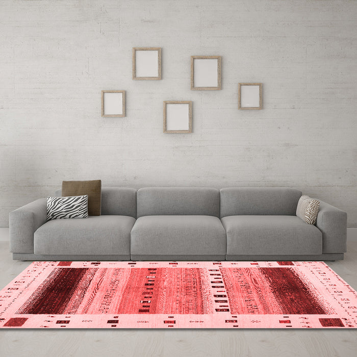 Modern Red Washable Rugs