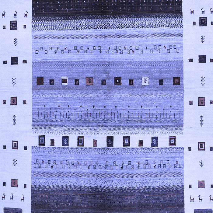 Machine Washable Solid Blue Modern Rug, wshcon1606blu