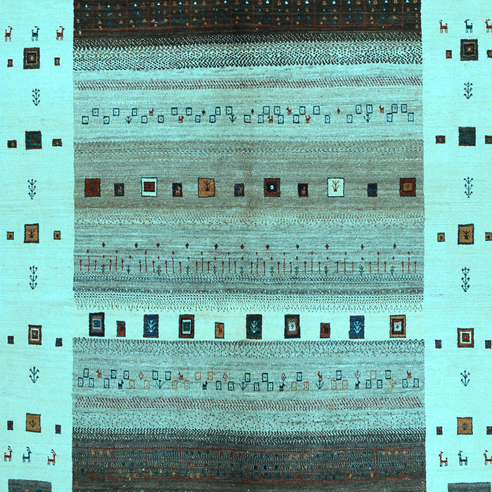 Solid Light Blue Modern Rug, con1606lblu