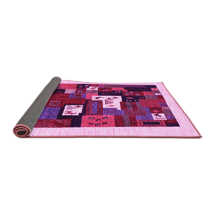 Sideview of Abstract Pink Contemporary Rug, con1607pnk