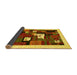 Sideview of Abstract Yellow Contemporary Rug, con1607yw