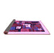 Sideview of Abstract Purple Contemporary Rug, con1607pur