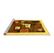 Sideview of Machine Washable Abstract Yellow Contemporary Rug, wshcon1607yw