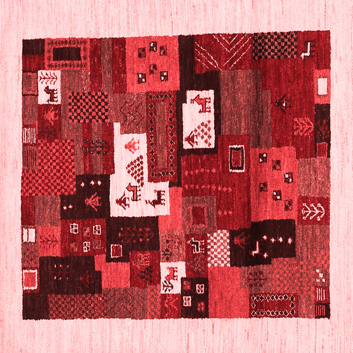 Machine Washable Abstract Red Contemporary Rug, wshcon1607red