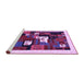 Sideview of Machine Washable Abstract Purple Contemporary Area Rugs, wshcon1607pur