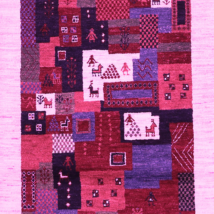 Machine Washable Abstract Pink Contemporary Rug, wshcon1607pnk