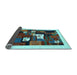 Sideview of Abstract Light Blue Contemporary Rug, con1607lblu