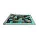 Sideview of Machine Washable Abstract Light Blue Contemporary Rug, wshcon1608lblu