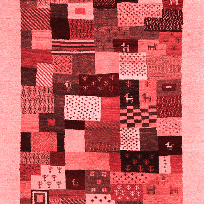 Machine Washable Abstract Red Contemporary Rug, wshcon1608red