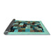 Sideview of Abstract Light Blue Contemporary Rug, con1608lblu