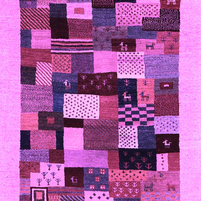 Abstract Purple Contemporary Rug, con1608pur