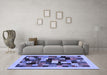 Machine Washable Abstract Blue Contemporary Rug in a Living Room, wshcon1608blu