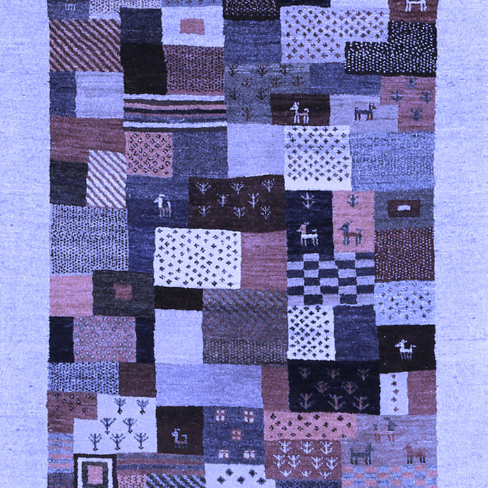 Abstract Blue Contemporary Rug, con1608blu