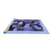 Sideview of Machine Washable Abstract Blue Contemporary Rug, wshcon1608blu