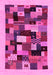 Abstract Pink Contemporary Rug, con1608pnk