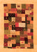 Abstract Orange Contemporary Rug, con1608org