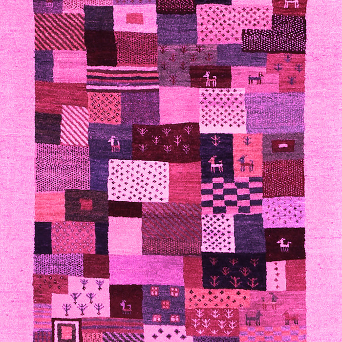 Machine Washable Abstract Pink Contemporary Rug, wshcon1608pnk