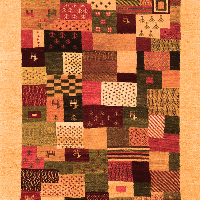 Serging Thickness of Machine Washable Abstract Orange Contemporary Area Rugs, wshcon1608org