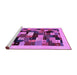 Sideview of Machine Washable Abstract Purple Contemporary Area Rugs, wshcon1608pur