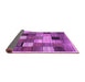 Sideview of Checkered Purple Modern Rug, con1609pur