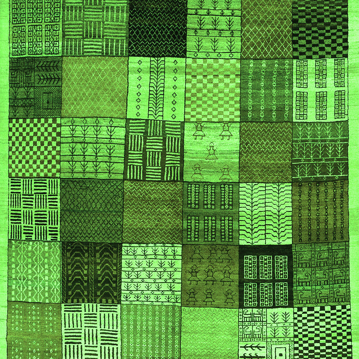Checkered Green Modern Rug, con1609grn