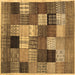 Square Checkered Brown Modern Rug, con1609brn