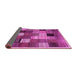 Sideview of Checkered Pink Modern Rug, con1609pnk