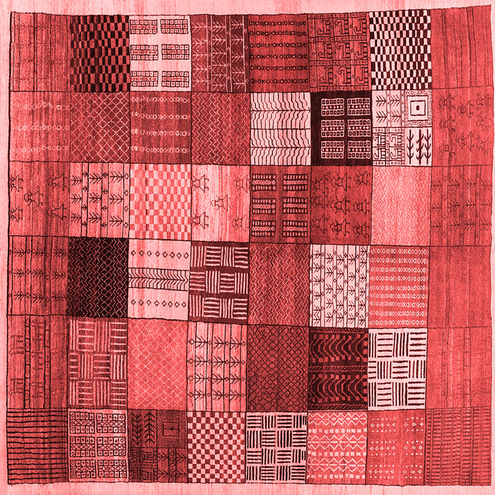 Checkered Red Modern Rug, con1609red