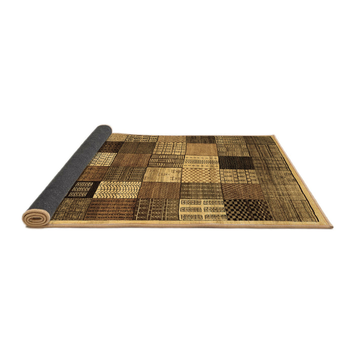 Sideview of Checkered Brown Modern Rug, con1609brn