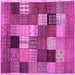 Square Checkered Pink Modern Rug, con1609pnk