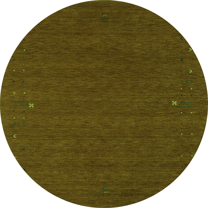 Square Abstract Green Contemporary Rug, con160grn