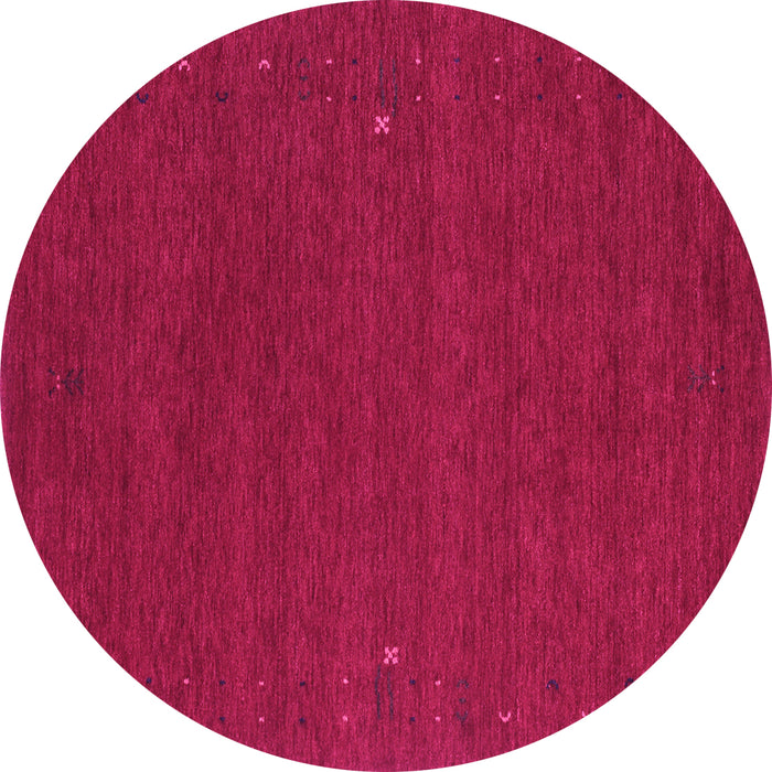 Round Abstract Pink Contemporary Rug, con160pnk