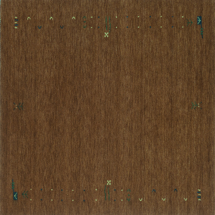 Square Abstract Turquoise Contemporary Rug, con160turq