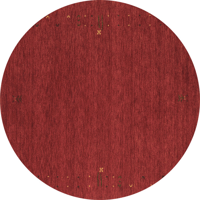 Round Abstract Brown Contemporary Rug, con160brn