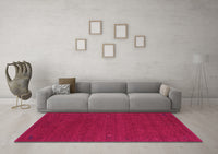 Machine Washable Abstract Pink Contemporary Rug, wshcon160pnk