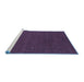 Sideview of Machine Washable Abstract Blue Contemporary Rug, wshcon160blu