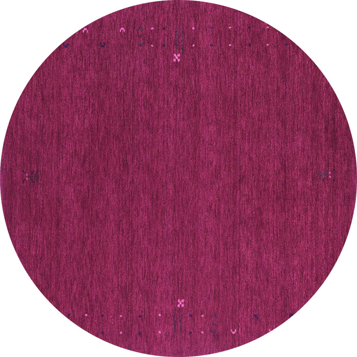 Round Abstract Purple Contemporary Rug, con160pur