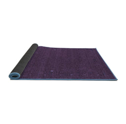 Sideview of Abstract Blue Contemporary Rug, con160blu