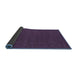 Sideview of Abstract Blue Contemporary Rug, con160blu