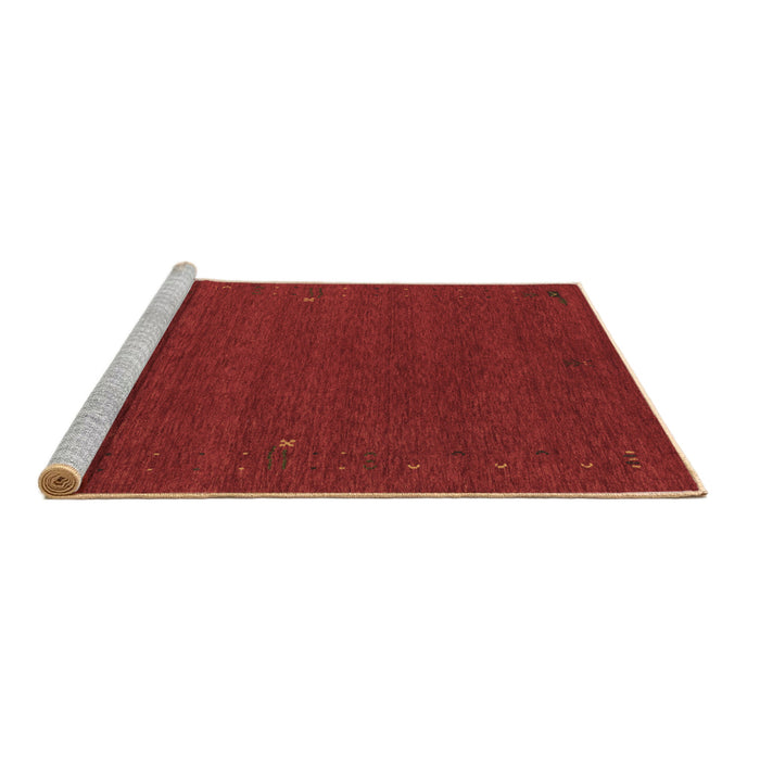Sideview of Machine Washable Abstract Brown Contemporary Rug, wshcon160brn