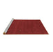 Sideview of Machine Washable Abstract Brown Contemporary Rug, wshcon160brn