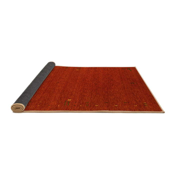 Sideview of Abstract Yellow Contemporary Rug, con160yw