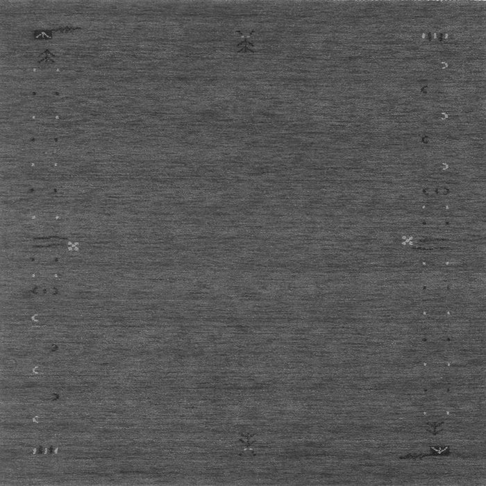 Round Machine Washable Abstract Gray Contemporary Rug, wshcon160gry